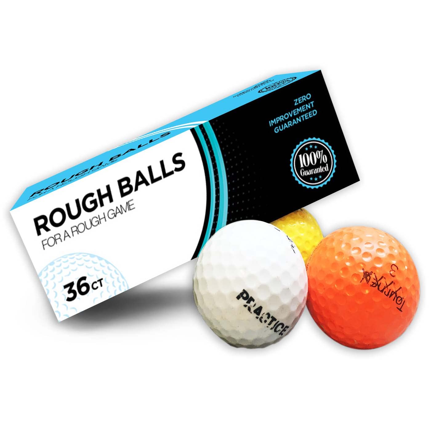 Rough Golf Balls for Rough Game - Funny Gag Golf Balls for Men - Sleeve of Three