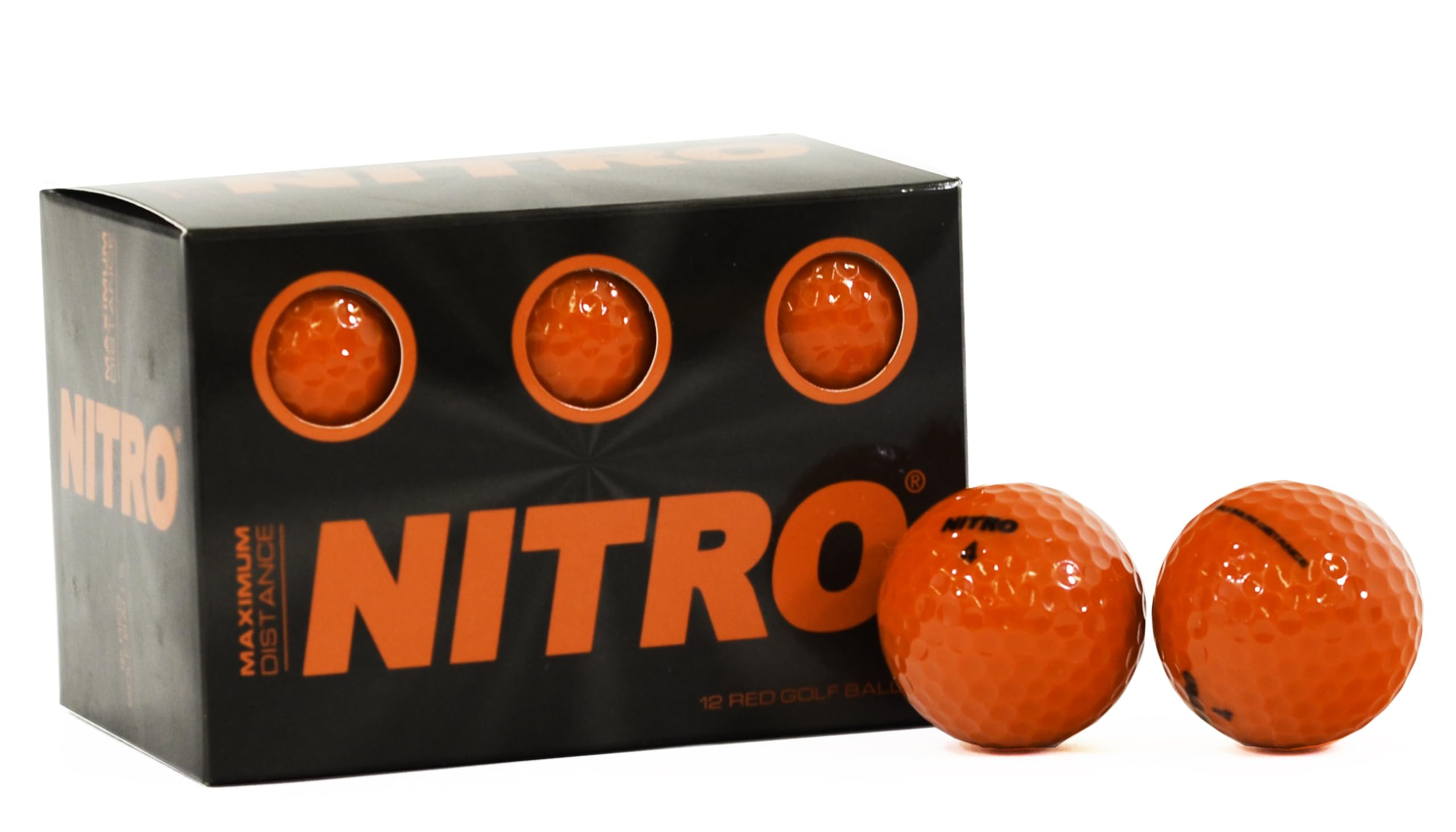 Nitro NMD12OBXC Maximum Distance Golf Ball - Orange (12-Pack)